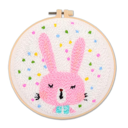 Punch Needle Embroidery Starter Kits for Kids and Adults Beginners Include Instructions Punch Needle Fabric with Floral Pattern