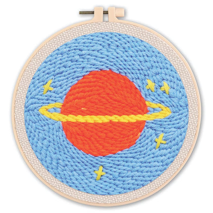 GATYZTORY punch needle embroidery kit for beginners Cross stitch set Easy adult crafts Sewing accessories Hoops Yarn Diy Gift