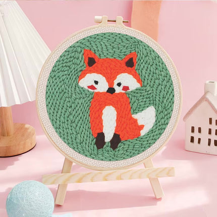 Punch Needle Paintings For Adult Embroidery Kit with Yarn DIY Needlework Animals Pattern Needlecraft For Beginner Funny Gift