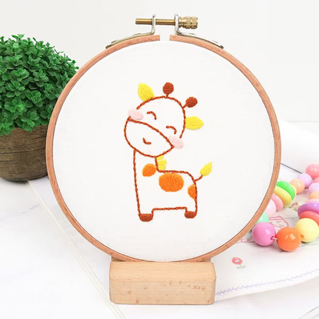 Embroidery Kit for Beginners 8-15 Embroidery Patterns Fabric Needles Floss Cross Stitch Sets Kids Needlepoint Cross Stitching