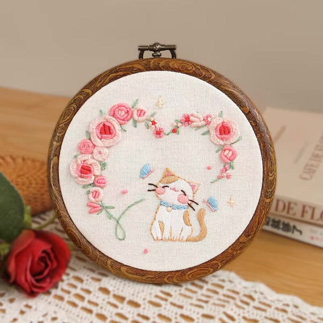 Handmade Embroidery DIY Material Kit Easy to Make Dream Rose Photo Frame Home Decoration Creative Gift