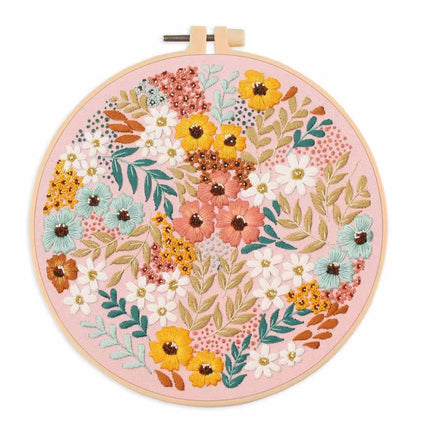 Embroidery Kit for Beginners and Embroidery Enthusiasts - Includes Floral Landscape with Thread Needles