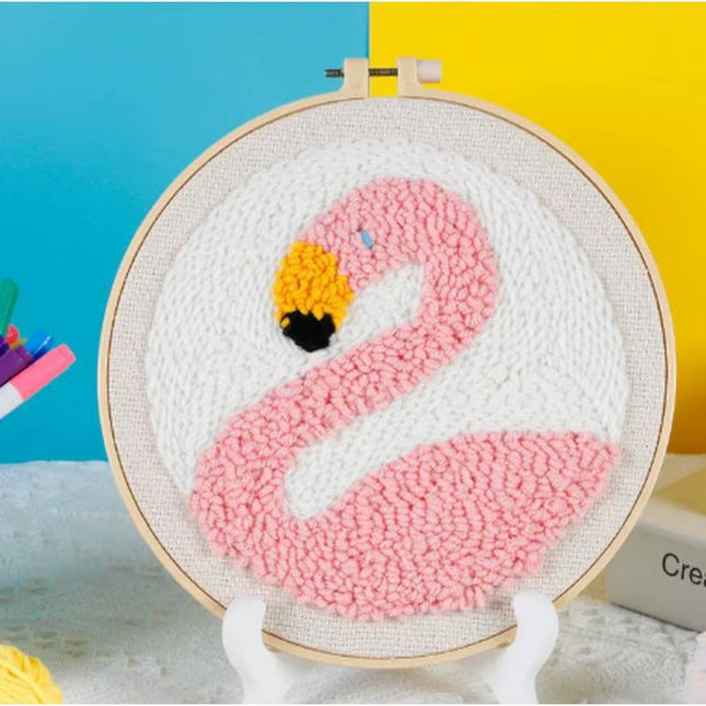 punch needle embroidery Cartoon Cute Animals Package Diy Set Punch Needle Kit Sewing Diy Punch Needle Poke Embroidery Handmade