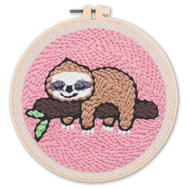 GATYZTORY Punch Needle Embroidery Starter Kit Punch Needle Kits Cartoon Animal Pattern Embroidery Pen For Adults Kids Beginner