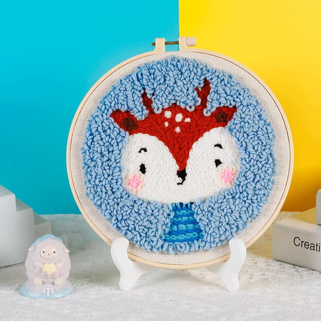 Punch Poke Needle Embroidery Kit Christmas Cute Kids Children Funny Easy DIY Play Craft Set For Beginner Home Decor Santa Gift