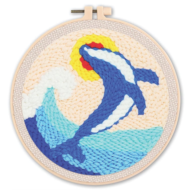 CHENISTORY Diy Punch Needle Embroidery Starter Kits For Beginner Cartoon Cute Animals Poking Embroidery Yarn Painting Arts