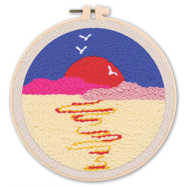 GATYZTORY punch needle embroidery kit for beginners Cross stitch set Easy adult crafts Sewing accessories Hoops Yarn Diy Gift