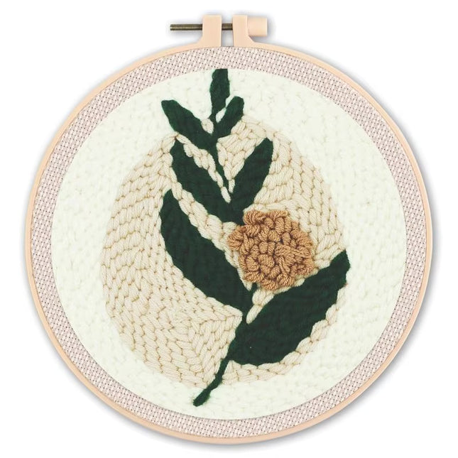GATYZTORY Flowers Punch Needle Embroidery Starter Kits Embroidery Hoop Yarns For Adults Beginners Diy Gift Easy Handicraft