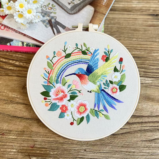 20*20CM Handmade DIY Material Package Living Room Hanging Painting Embroidery Needle and Thread