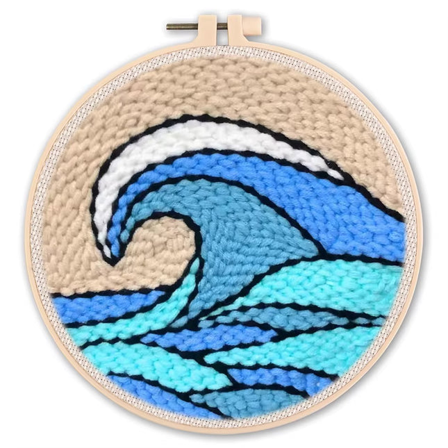 CHENISTORY Punch Needle Embroidery Starter Kit For Adults Beginner Magic Tufting Set Landscape Pattern Embroidery Art craft