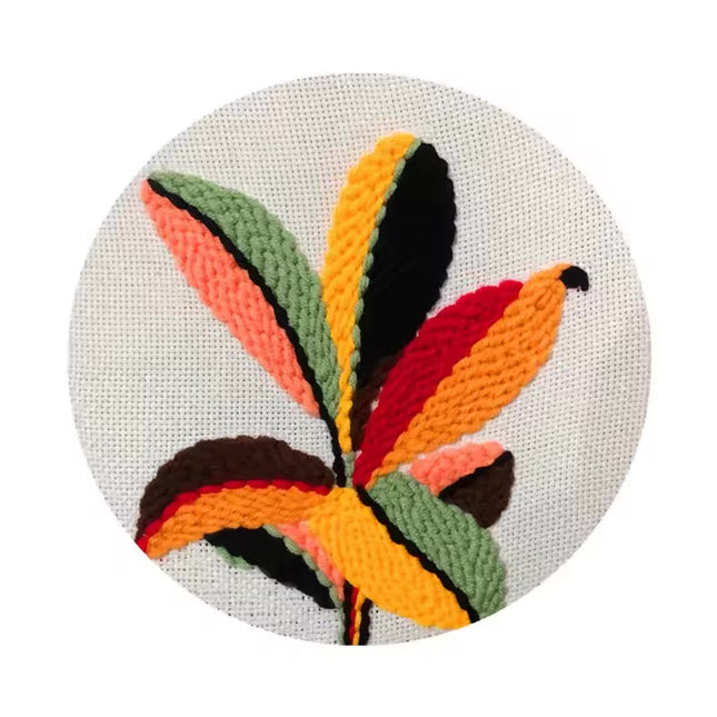 DIY Punch Needle Embroidery Kit For Beginner Craft Punch Needle Set Rug for Starter Kits Floral Pattern Tools For Knitting