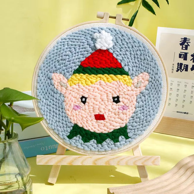CHENISTORY Beginner's Punch Needle Kit Cute Cartoon Animal and Dinosaur Embroidery Punch Needle Starter Craft Set Home Decor