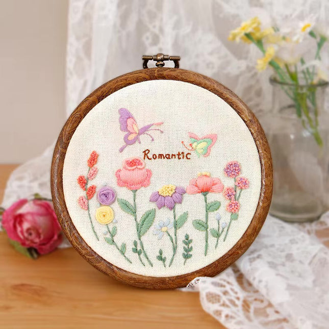 Handmade Embroidery DIY Material Kit Easy to Make Dream Rose Photo Frame Home Decoration Creative Gift