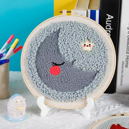 punch needle embroidery Cartoon Cute Animals Package Diy Set Punch Needle Kit Sewing Diy Punch Needle Poke Embroidery Handmade