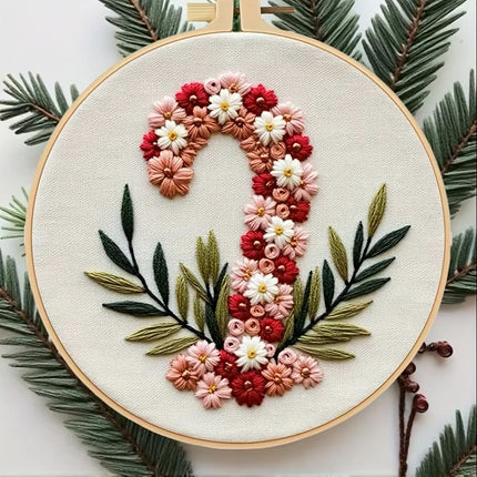 1 high-quality new Christmas series pattern DIY embroidery set material package. The set includes needles, threads, embroidery s