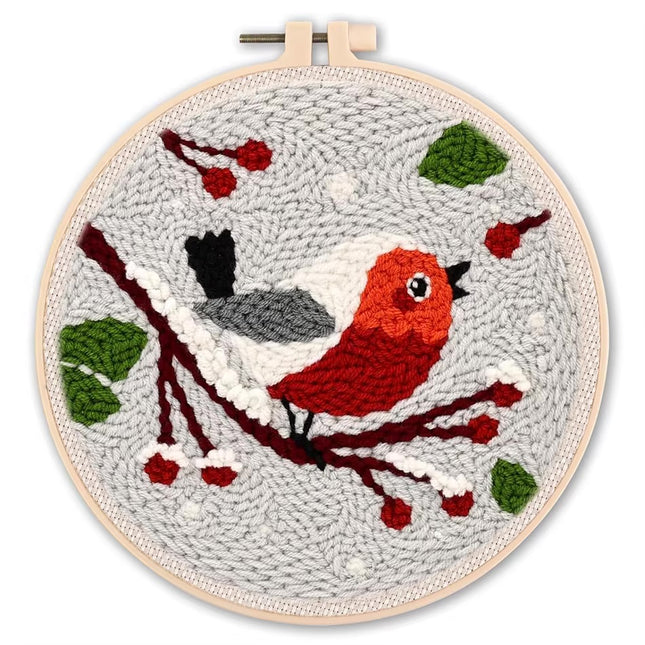 Diy Punch Needle Embroidery Starter Kits Animal Pattern Sewing Kit Funny Easy Yarn Painting Arts DIY Needlework Set For Beginner