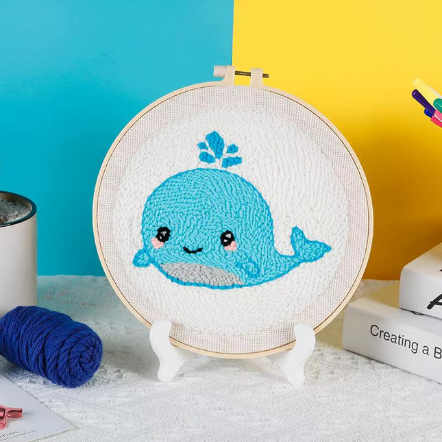 GATYZTORY punch needle embroidery set Cute animals Diy Crafts Sewing kit Embroidered patches Yarn Stitch embroidery and creativ