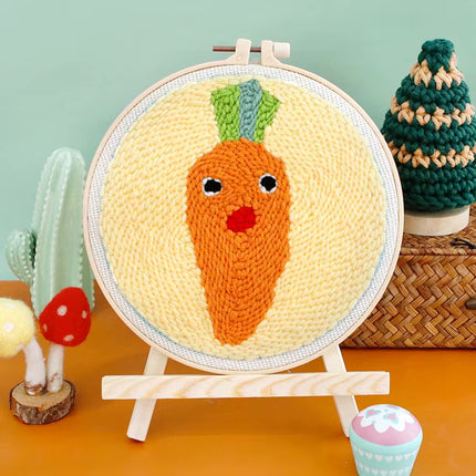 CHENISTORY Beginner's Punch Needle Kit Cute Cartoon Animal and Dinosaur Embroidery Punch Needle Starter Craft Set Home Decor