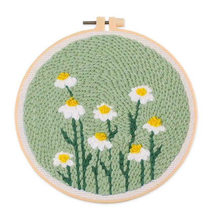 Punch Needle Embroidery Starter Kits for Kids and Adults Beginners Include Instructions Punch Needle Fabric with Floral Pattern