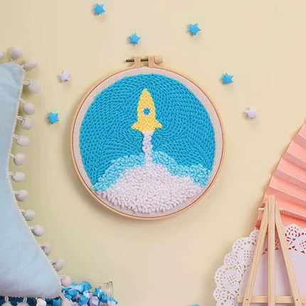 GATYZTORY DIY Craft punch needle embroidery frame animal diy kit Cross stitch set Yarn Sewing accessories Needlework DIY Gift