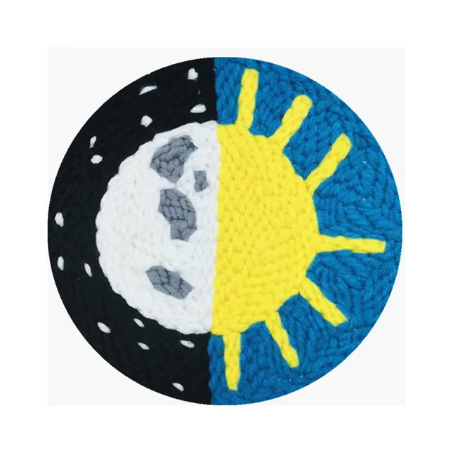 Moon Night Punch Needle Embroidery Kit for Beginners Soft Yarn Van Gogh Starry Sky Needlework Wall Painting Home Decor