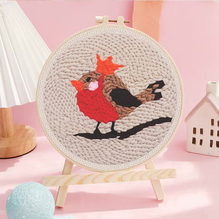 Punch Needle Paintings For Adult Embroidery Kit with Yarn DIY Needlework Animals Pattern Needlecraft For Beginner Funny Gift