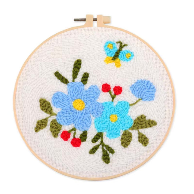 Punch Needle Embroidery Starter Kits for Kids and Adults Beginners Include Instructions Punch Needle Fabric with Floral Pattern