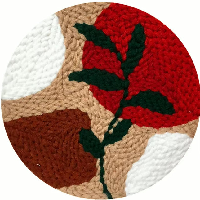 Greenery Punch Needle Starter Kits Soft Yarn Punch Needle Embroidery Kit Easy Needlework Home Decor