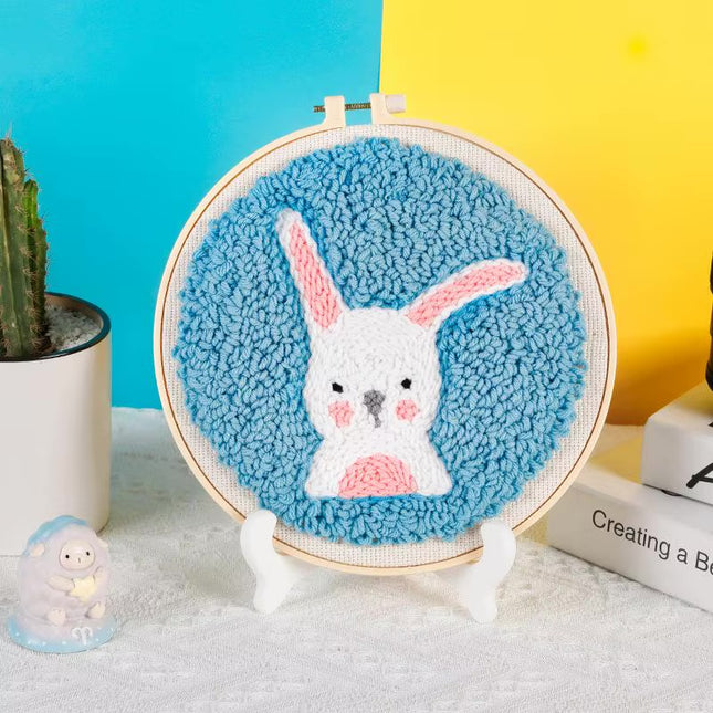 GATYZTORY punch needle embroidery set Cute animals Diy Crafts Sewing kit Embroidered patches Yarn Stitch embroidery and creativ