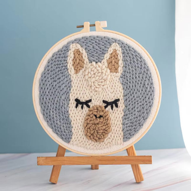 Punch Poke Needle Embroidery Craft Kit Shiba Inu Dog Duck Rainbow Bear Cute Kids Children Funny Easy DIY Play Set For Beginner