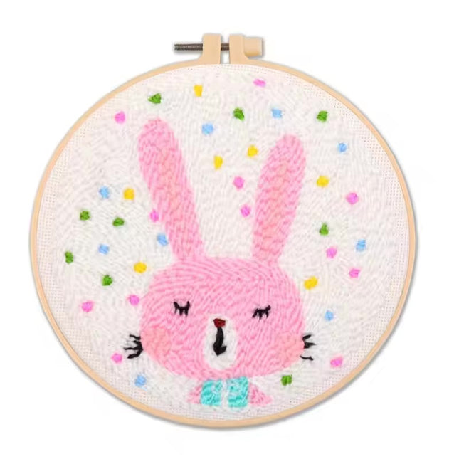SDOYUNO Diy Punch Needle Embroidery Starter Kits For Beginner Adults Animal Handicrafts Poking DIY Needlework Wool Work Decora