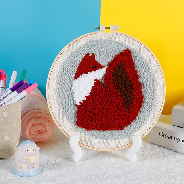 Punch Poke Needle Embroidery Kit Christmas Cute Kids Children Funny Easy DIY Play Craft Set For Beginner Home Decor Santa Gift