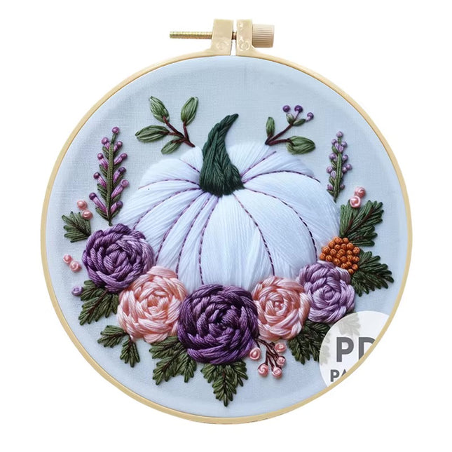 Christmas Gnome Halloween Embroidery Kit for DIY Cross Stitch Embroidery kit with Needle, Thread, Stamped Cloth