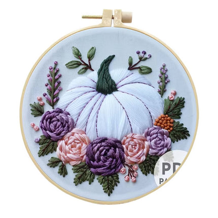Christmas Gnome Halloween Embroidery Kit for DIY Cross Stitch Embroidery kit with Needle, Thread, Stamped Cloth