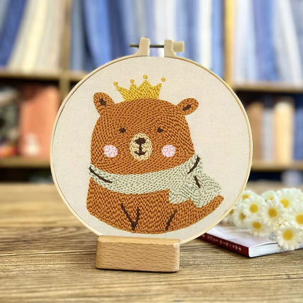 Magic Needle For Embroidery Set Panda Dinosaur Punch Needle Kits for Adults Beginner Whale Theme Sewing Needles Tool DIY Craft