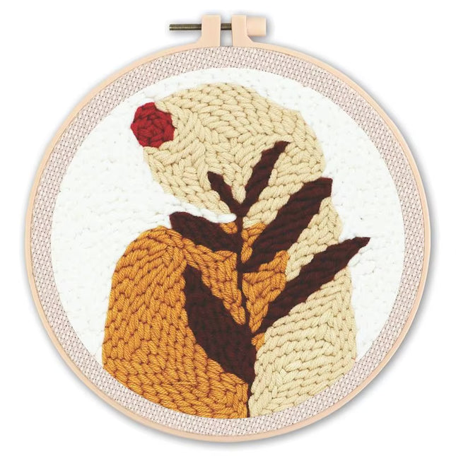 GATYZTORY Flowers Punch Needle Embroidery Starter Kits Embroidery Hoop Yarns For Adults Beginners Diy Gift Easy Handicraft