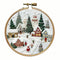 Christmas Cross Stitch Embroidery Kit Includes Embroidery Hoop Embroidery Cloth Threads DIY Embroidery Kit for Beginners Adults