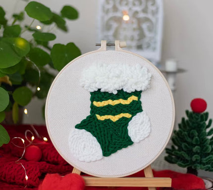 Punch Needle Embroidery Kit Starter Set For Adult Beginner Christmas Xmas Tree Christmas Decorations for Home DIY Craft Kits