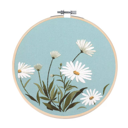 Flower Embroidery Kit for Beginners with Pattern and Instructions Cross Stitch Kits Threads and Needles