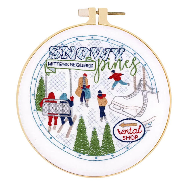 1pc DIY Embroidery Supplies Tree Bird Plant Flower Full Set Hoop Needle Arts And Craft Landscape Scenery Handmade Gift