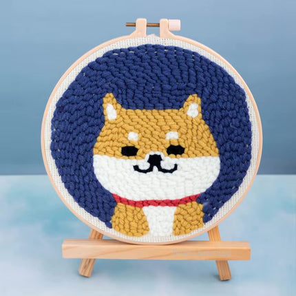 Punch Poke Needle Embroidery Craft Kit Shiba Inu Dog Duck Rainbow Bear Cute Kids Children Funny Easy DIY Play Set For Beginner