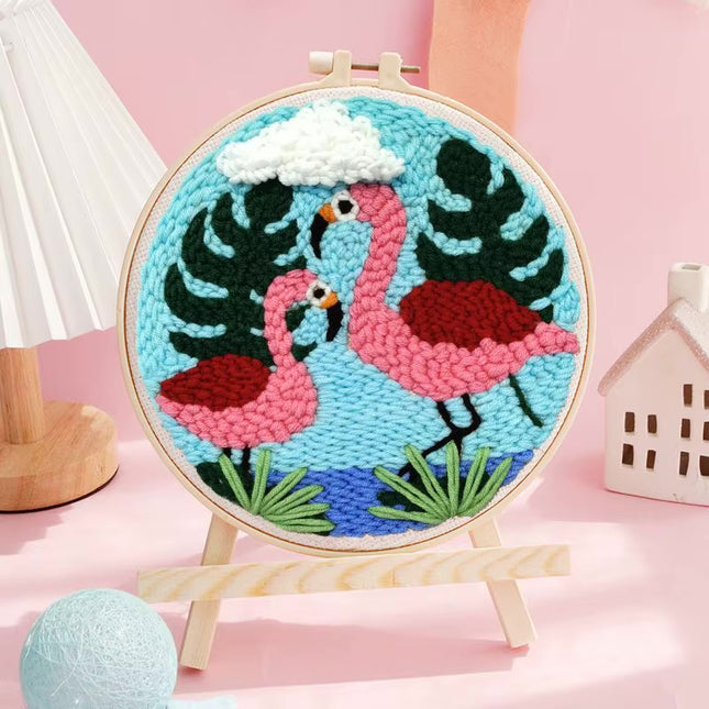 Painting Punch Needle Embroidery Kits Sewing Kit Needlework Cross Stitch for Beginner Magic Pock Pen Set DIY Craft Home Decor