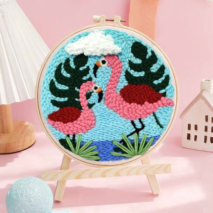Painting Punch Needle Embroidery Kits Sewing Kit Needlework Cross Stitch for Beginner Magic Pock Pen Set DIY Craft Home Decor