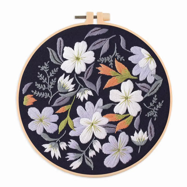 Embroidery Kit for Beginners and Embroidery Enthusiasts - Includes Floral Landscape with Thread Needles