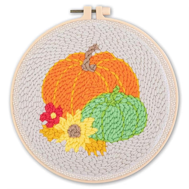 Landscape Pattern Punch Needle Embroidery Kit for Beginners Kids DIY Needlework Wool Work Decorative Paintings Home Decor