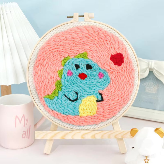 Punch Poke Needle Embroidery Craft Kit Shiba Inu Dog Duck Rainbow Bear Cute Kids Children Funny Easy DIY Play Set For Beginner