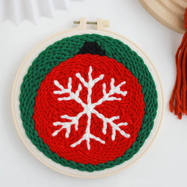 Punch Needle Embroidery Kit Starter Set For Adult Beginner Christmas Xmas Tree Christmas Decorations for Home DIY Craft Kits