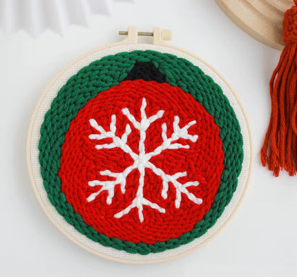 Punch Needle Embroidery Kit Starter Set For Adult Beginner Christmas Xmas Tree Christmas Decorations for Home DIY Craft Kits