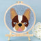 Animal Punch Needle Embroidery Set for Beginners Lovely Dog Punch Needle Poke DIY Needlework Wool Sewing Kit Home Decor