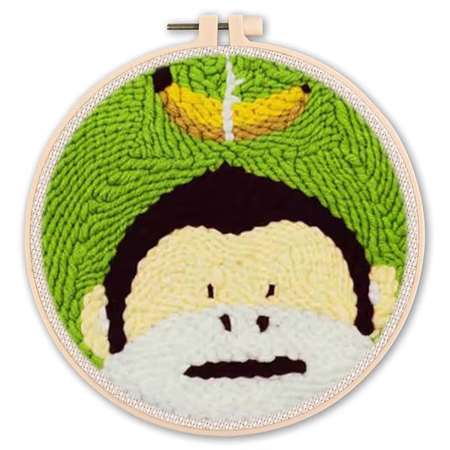CHENISTORY Punch Needle Kits Adults Beginner DIY Cute and Unique Cartoon Animal Hoop Embroidery Set for Beginners Perfect Gifts